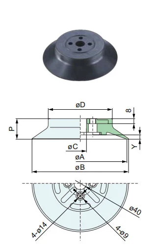 High Rigidity Vacuum Suction Cups Zp2