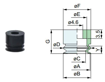 Bellows Vacuum Suction Cups Zp2 Mb